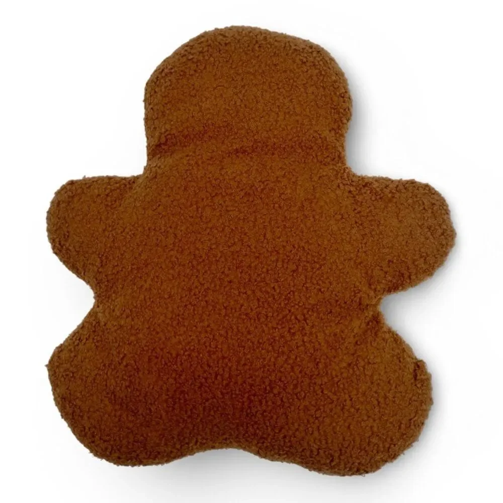 4Pc Gingerbread Man House Snowflake Boucle Sherpa Grandmacore Throw Pillows Set